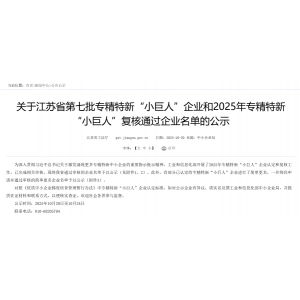 喜訊！南京英銳祺科技榮獲國(guó)家級(jí)專(zhuān)精特新 “小巨人”企業(yè)稱(chēng)號(hào)